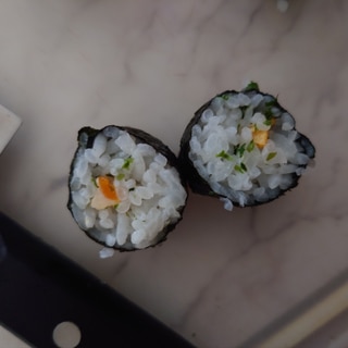 わさび菜と海苔の卵海苔巻き